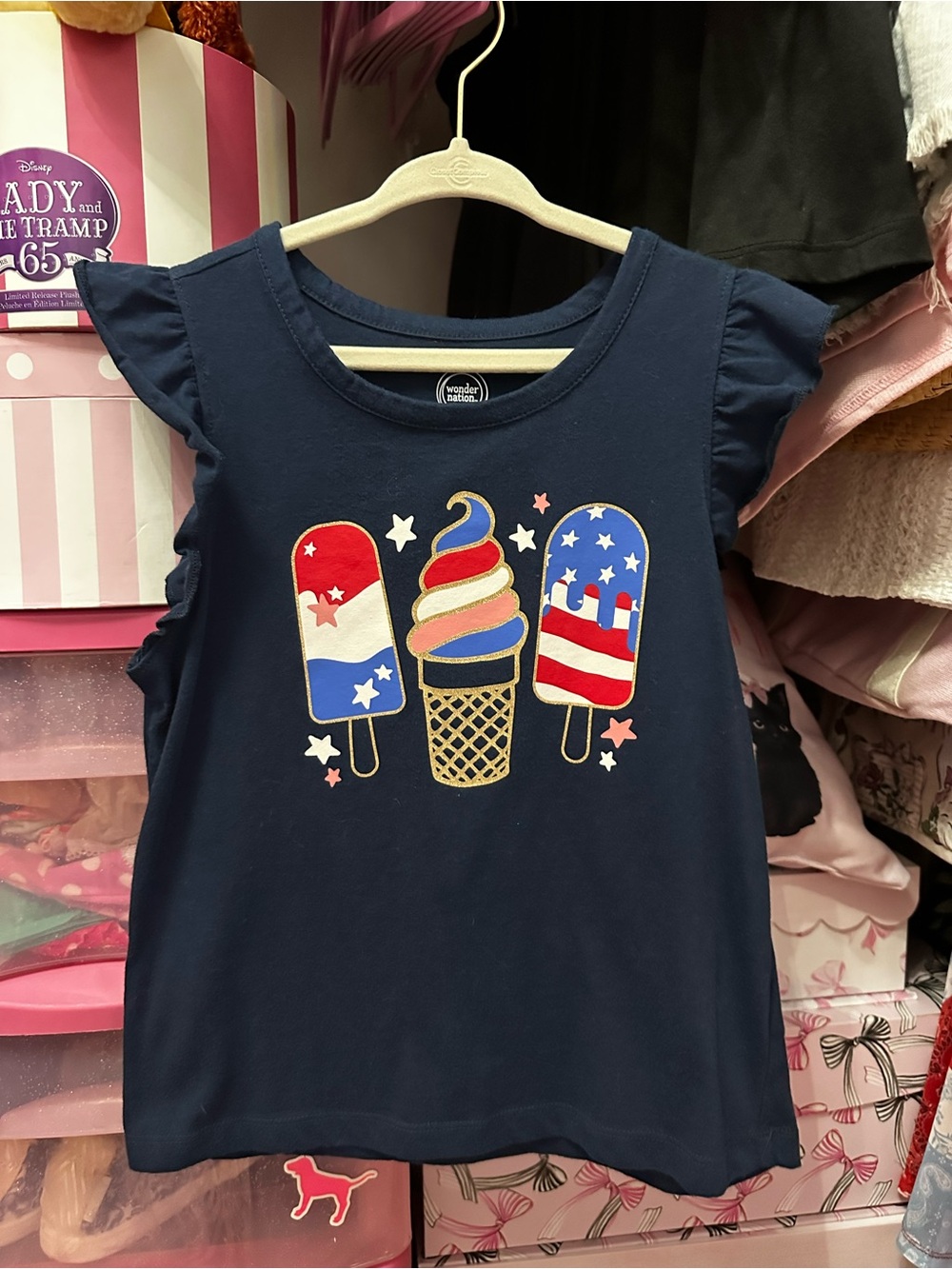 5 for $15! Wonder Nation USA Patriotic 4th of July Popsicle Ice Cream M (7-8)